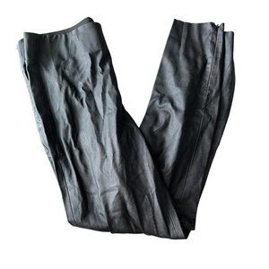 Zara faux leather leggings with zipper details